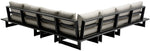 Maldives - 5 Piece Water Resistant Outdoor Patio Modular Sectional With Gray Base