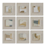 New Wisdom - Framed Canvases (Set of 9) - Beige / Light Brown