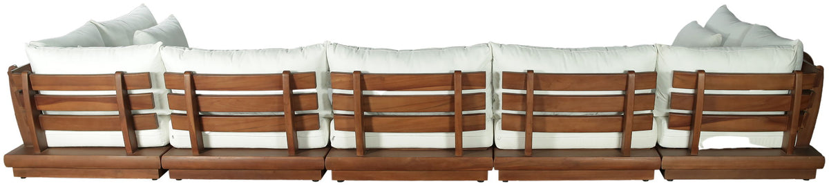 Mirella - 7 Piece Water Resistant Fabric Upholstered Outdoor Patio Modular Sectional