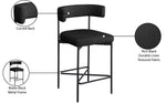 Rivage - Durable Stool With Black Frame (Set of 2)