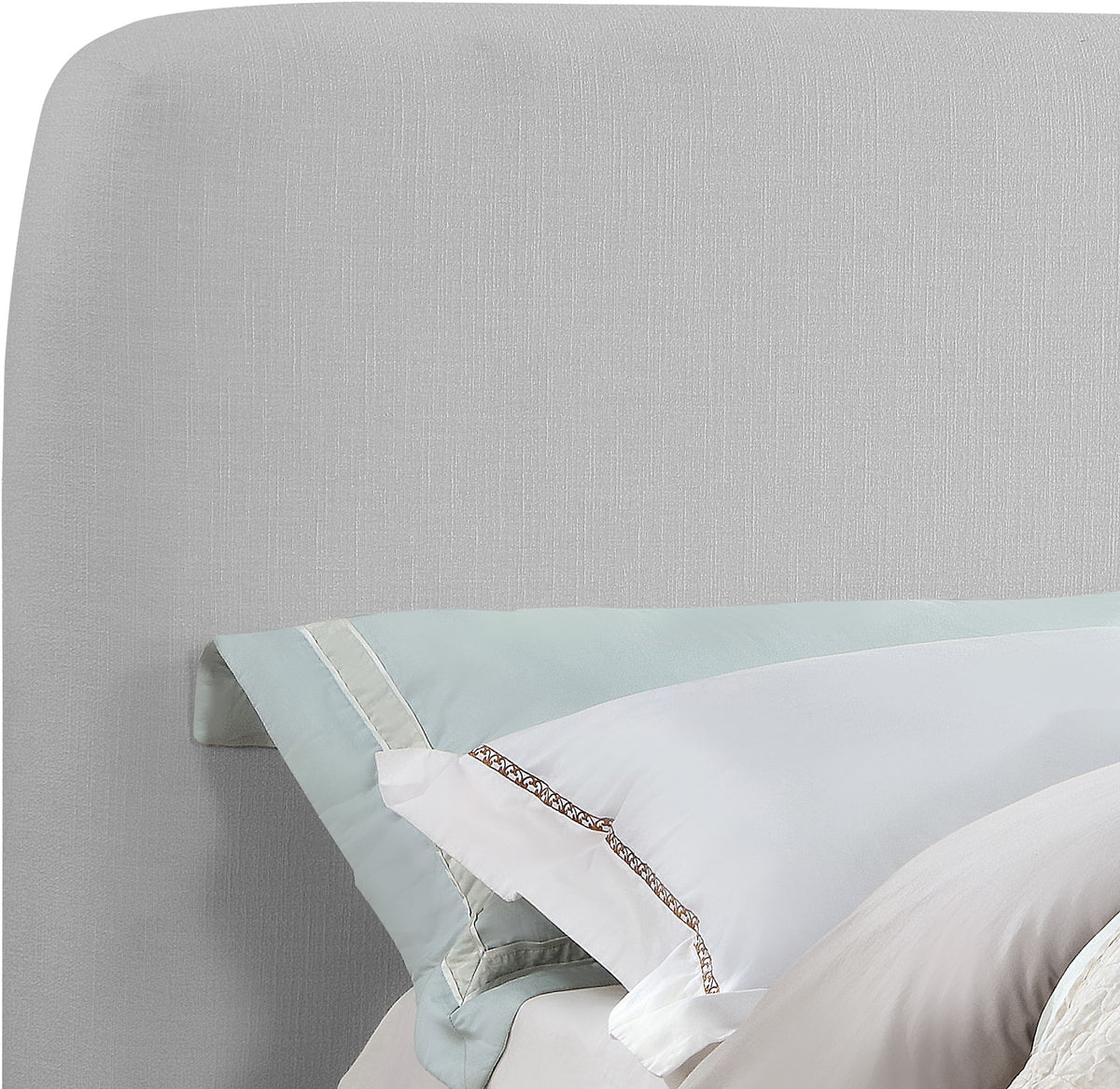 Rigby - Linen Bed With Black Base