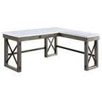 Talmar - Writing Desk With Lift Top - Marble Top & Weathered Gray