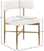 Rivage - Durable Dining Chair With Gold Frame (Set of 2)