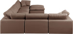 Comfy - 7 Piece Faux Leather Modular Sectional With Chaise
