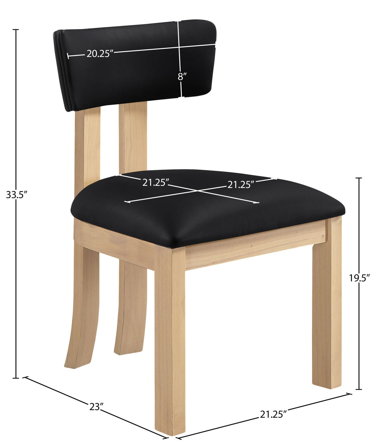 Lavrin - Vegan Leather Dining Side Chair (Set of 2) - Natural Base