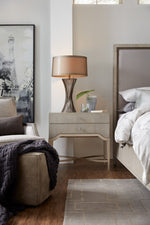 Elixir - 2-Drawer Nightstand - Silver