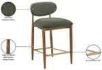Riccio - Fabric Stool - Walnut Frame