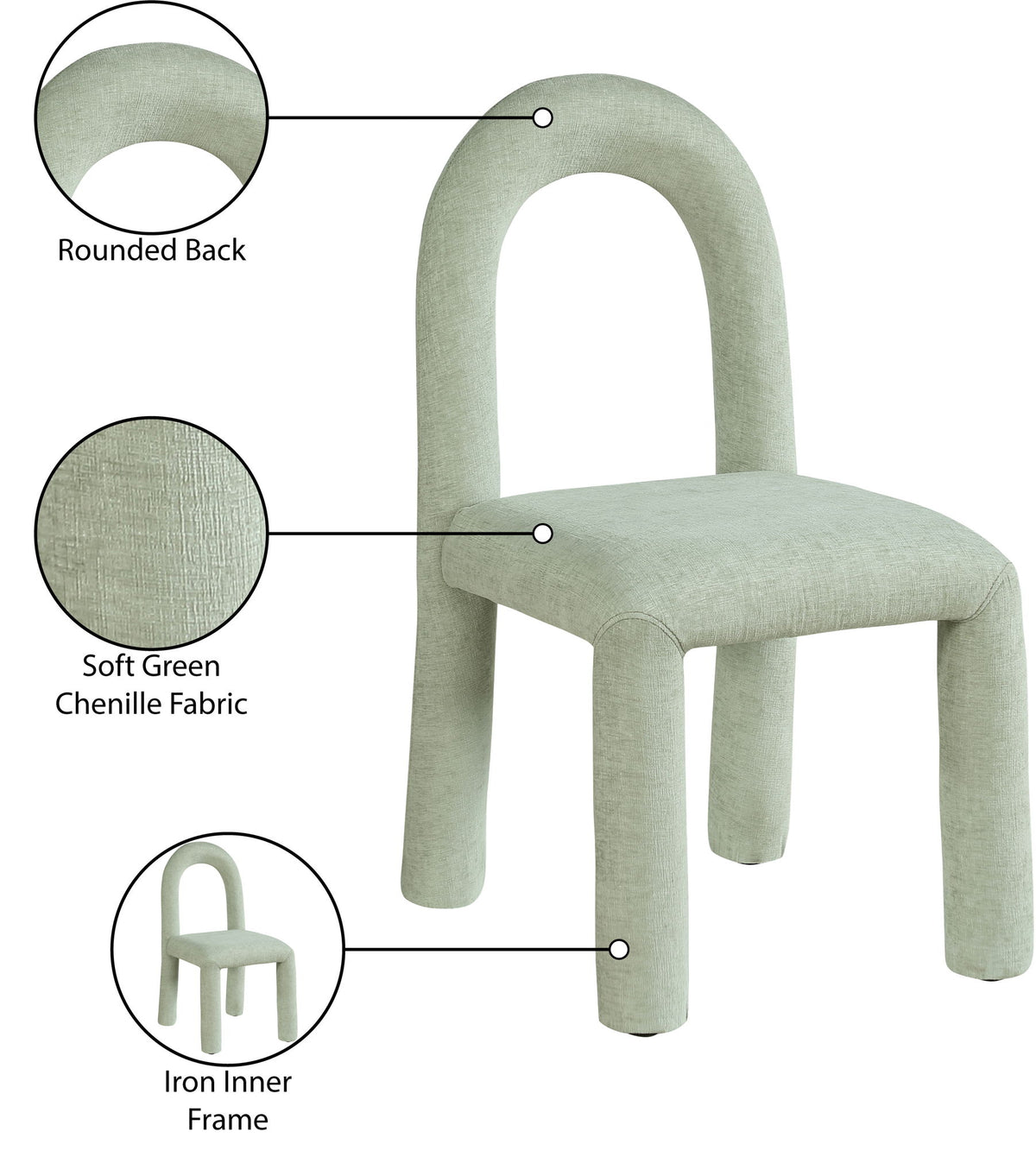 Amari - Chenille Fabric Dining Chair (Set of 2)