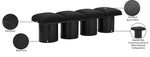 Pavilion - 4 Piece Modular Bench With Black Base