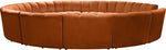 Infinity - 12 Piece Velvet Modular Sectional