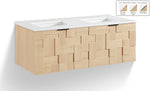 Leonardo - Engineered Stone And Solid Wood 24" Wall Mounted Bathroom Vanity