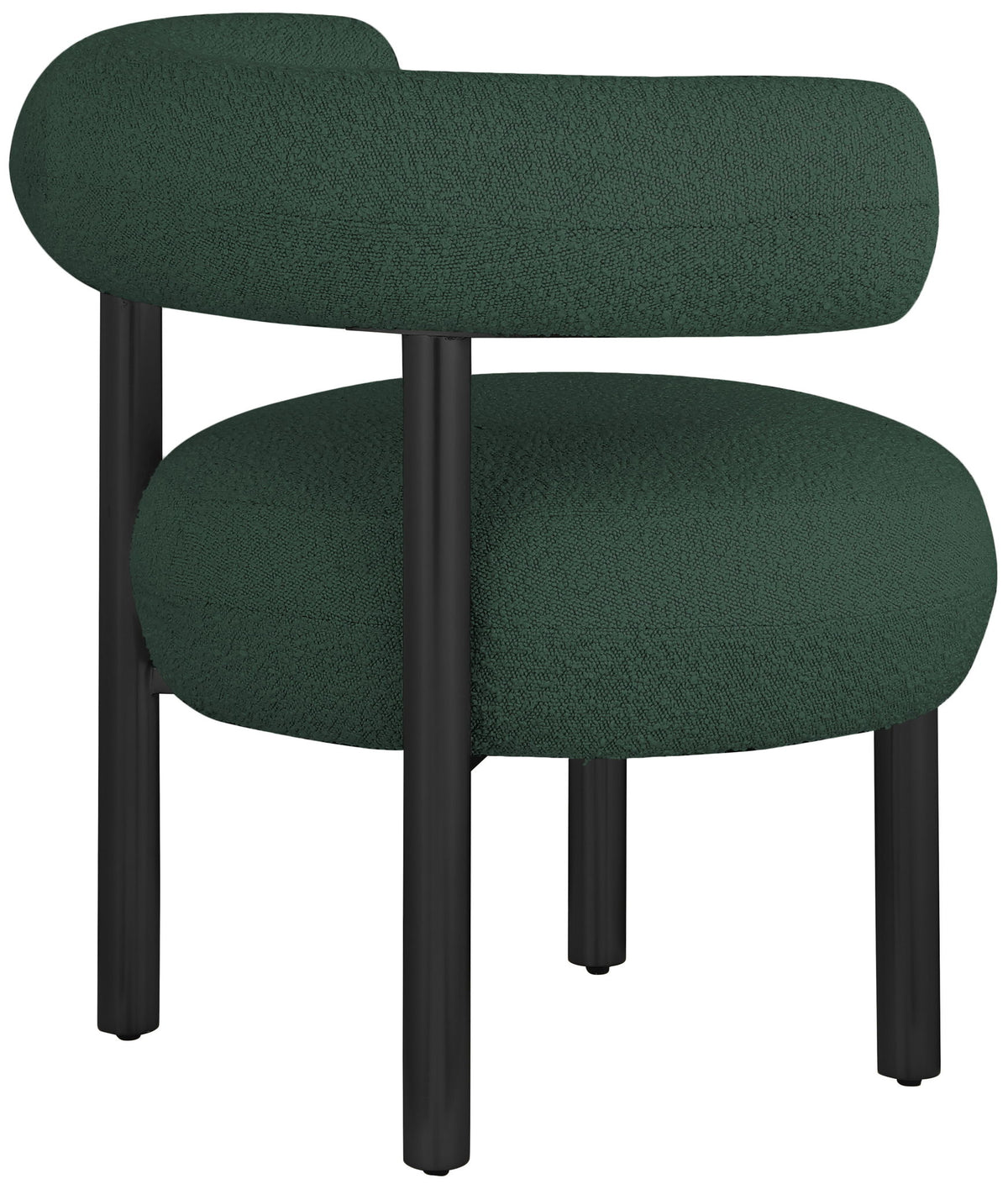 Bordeaux - Boucle Fabric Accent Chair With Black Legs