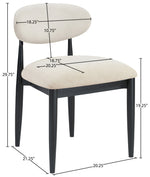 Riccio - Fabric Dining Side Chair (Set of 2) - Black Frame