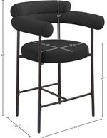 Blake - Counter Stool With Black Base (Set of 2)