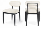 Riccio - Fabric Dining Side Chair (Set of 2) - Black Frame