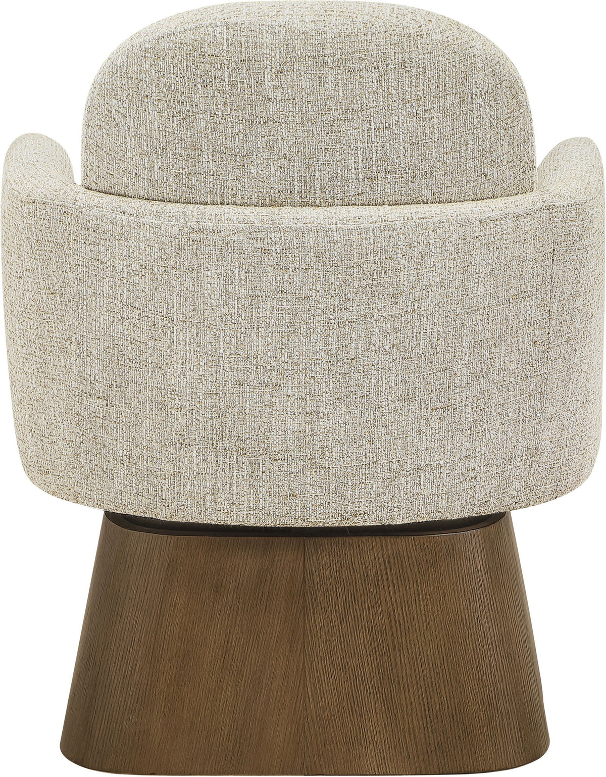 Marlowe - Linen Textured Fabric Upholstered Swivel Accent Chair - Stained Brown
