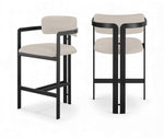 Aurum - Vegan Leather Upholstered Counter Stool - Taupe