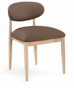Riccio - Faux Leather Dining Side Chair (Set of 2) - Natural Frame