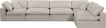 Comfy - 5 Piece Linen Modular Sectional