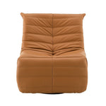 Talmon - Recliner With Swivel - Orange Synthetic Leather