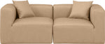 Cube - Modular 2 Piece Sofa - Tan