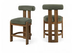 Arienzo - Velvet Upholstered Counter Stool (Set of 2)