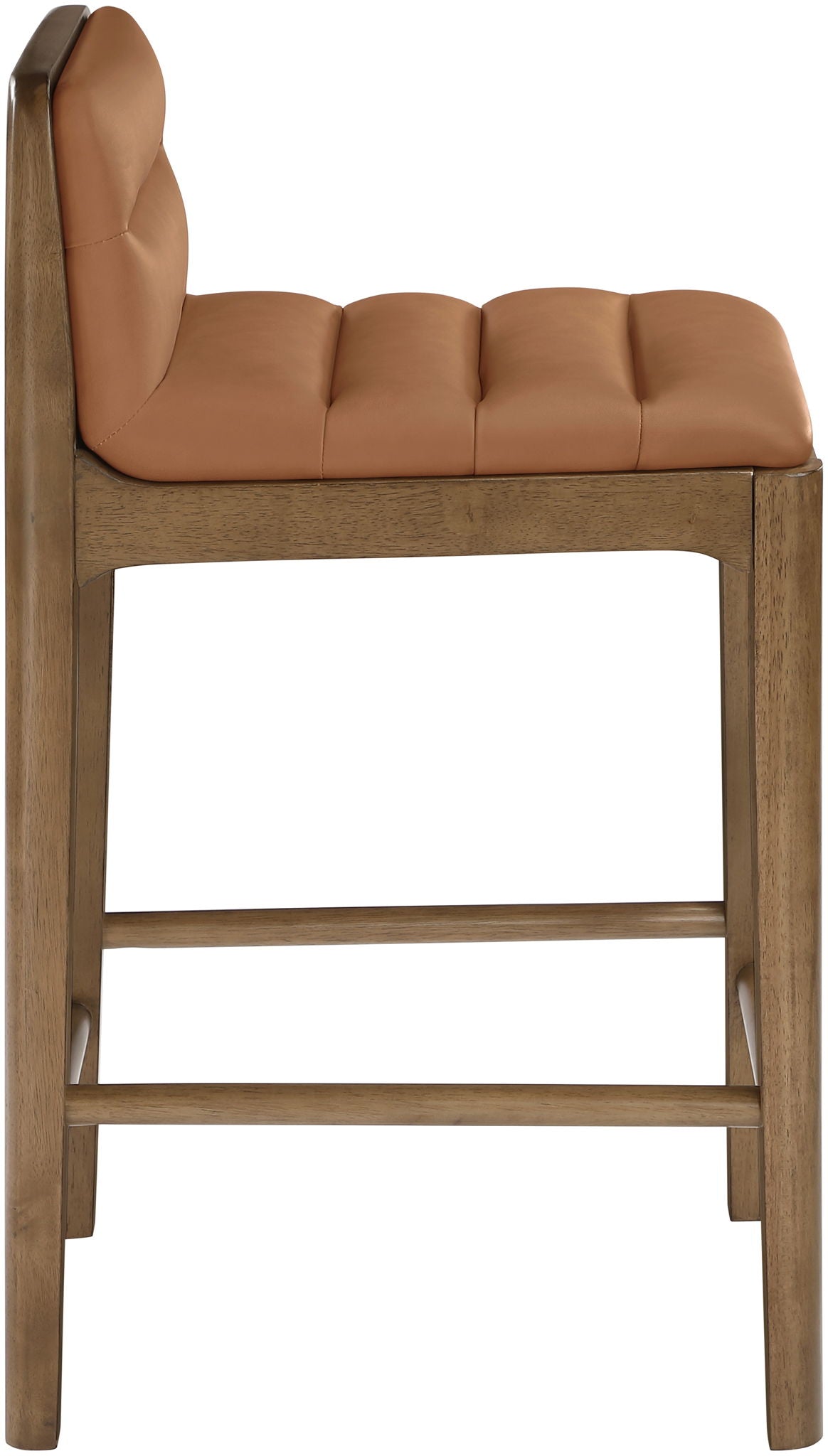 Ellis - Vegan Leather Upholstered Counter Stool (Set of 2) - Brown Base