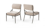 Bastille - Upholstered Dining Side Chair (Set of 2) - Silver Frame