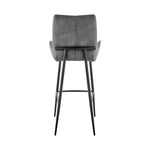 Panama - Fabric 30" Bar Height Bar Stool (Set of 2) - Charcoal / Black