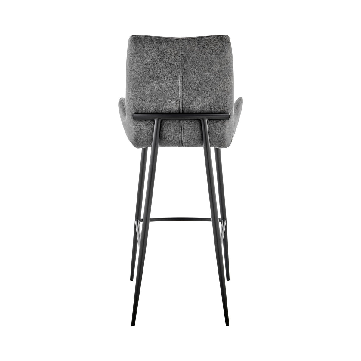 Panama - Fabric 30" Bar Height Bar Stool (Set of 2) - Charcoal / Black