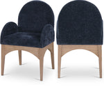 Waldorf - Chenille Dining Arm Chair With Natural Legs