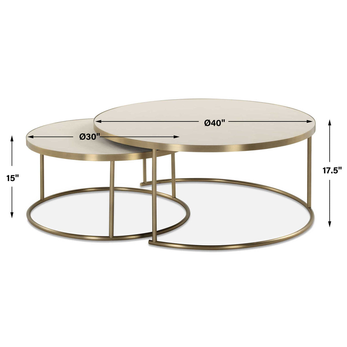 Aragon - Nesting Coffee Tables (Set of 2) - White