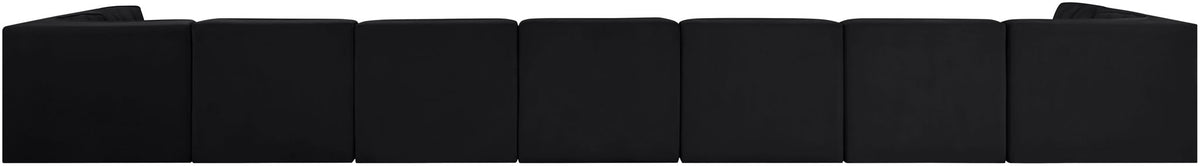 Rummi - Armless Velvet Performance Fabric Upholstered 9 Piece Modular Sectional