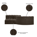 Arc - Boucle Fabric 4 Piece Sofa