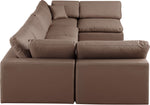 Comfy - 6 Piece Faux Leather Modular Armless Sectional