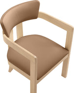 Lavrin - Vegan Leather Dining Arm Chair (Set of 2) - Natural Base