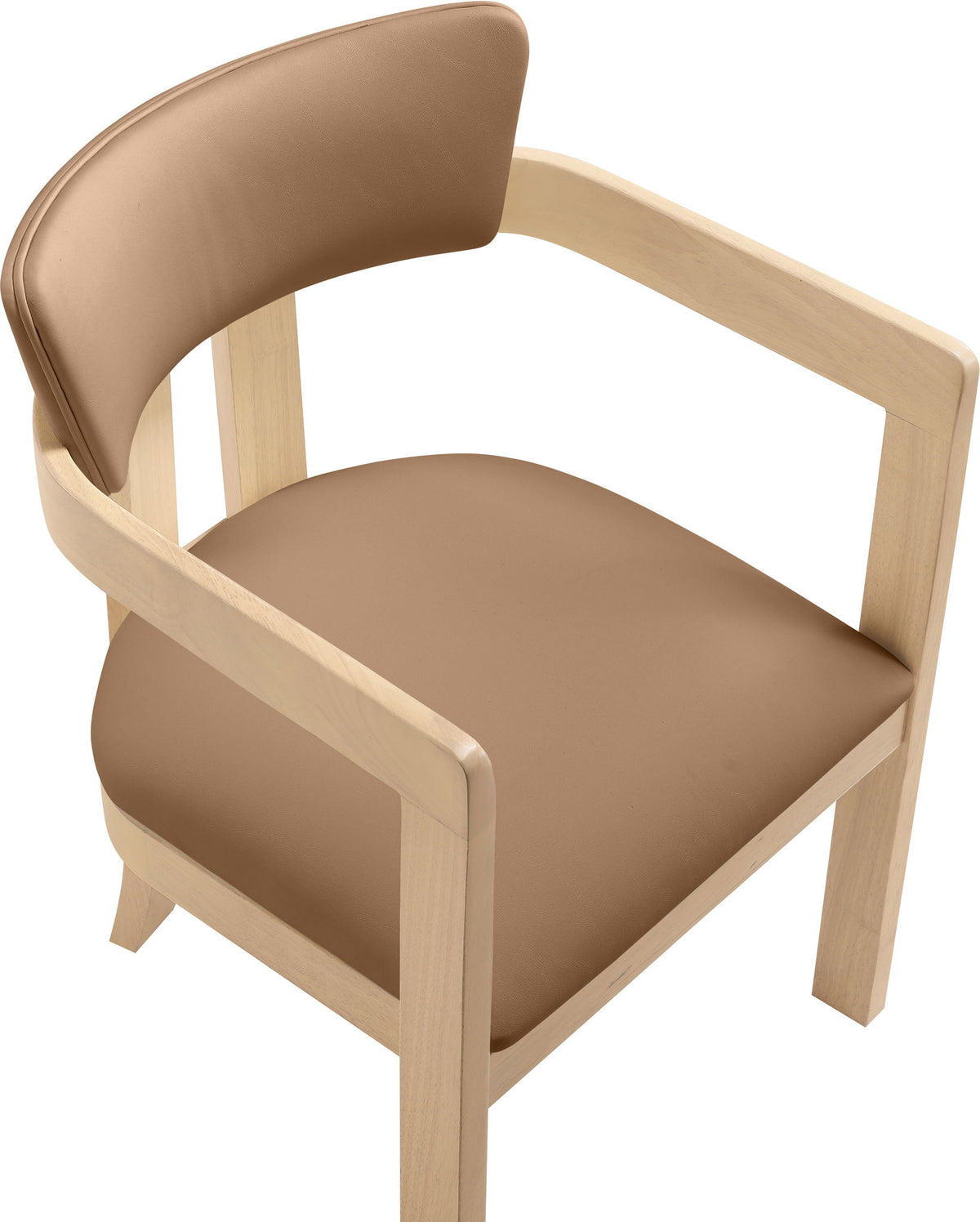 Lavrin - Vegan Leather Dining Arm Chair (Set of 2) - Natural Base