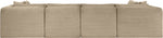 Shaggy - Fabric 6 Piece Modular U-Shaped Armless Sectional