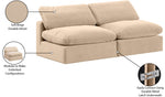 Comfy - Velvet Modular Armless Sofa 2 Seats