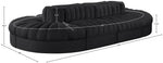Rummi - Oval Velvet Performance Fabric Upholstered 8 Piece Modular Sectional