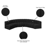 Arc - Boucle Fabric 6 Piece U-Shaped Modular Sofa