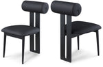 Dario - Faux Leather Dining Chair With Black Frame (Set of 2)