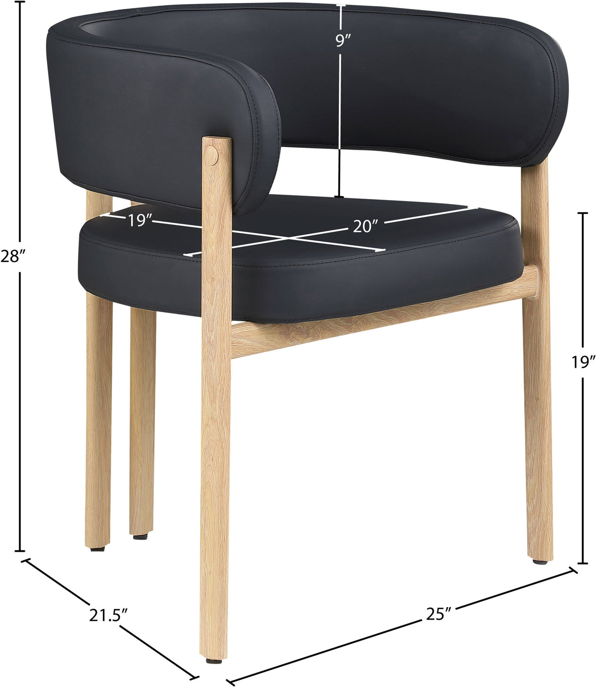 Gideon - Dining Chair With Natural Legs (Set of 2)