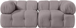 Orin - Velvet Performance Fabric Upholstered 2 Piece Modular Sofa (2 Corner Chairs)