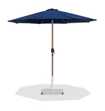 Fiji - Aluminum Patio Umbrella With Square White And Teak Base