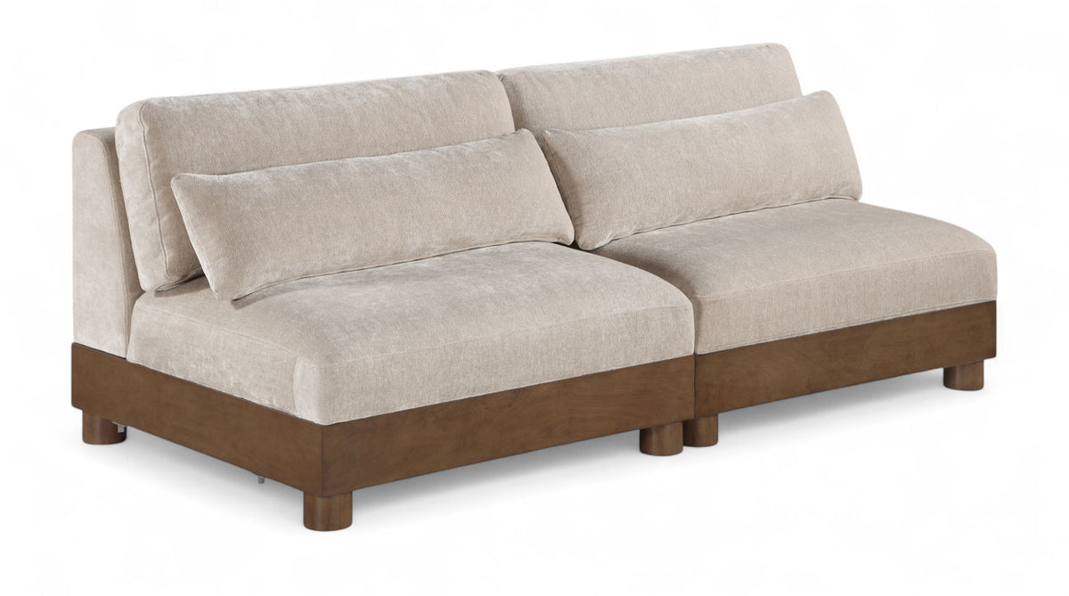Turin - Chenille Fabric Upholstered Modular Sectional - Taupe