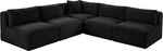 Shaggy - 5 Piece Modular Corner Armless Sectional