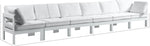 Nizuc - Outdoor Patio 6 Seat Modular Sofa With White Frame
