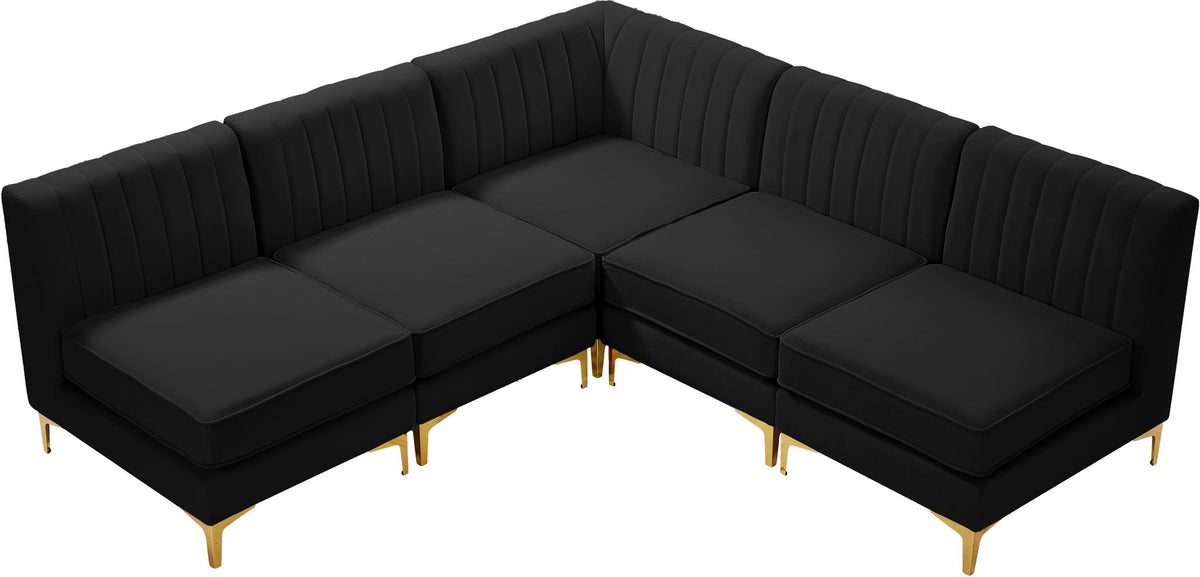 Alina - 5 Piece Armless Sectional