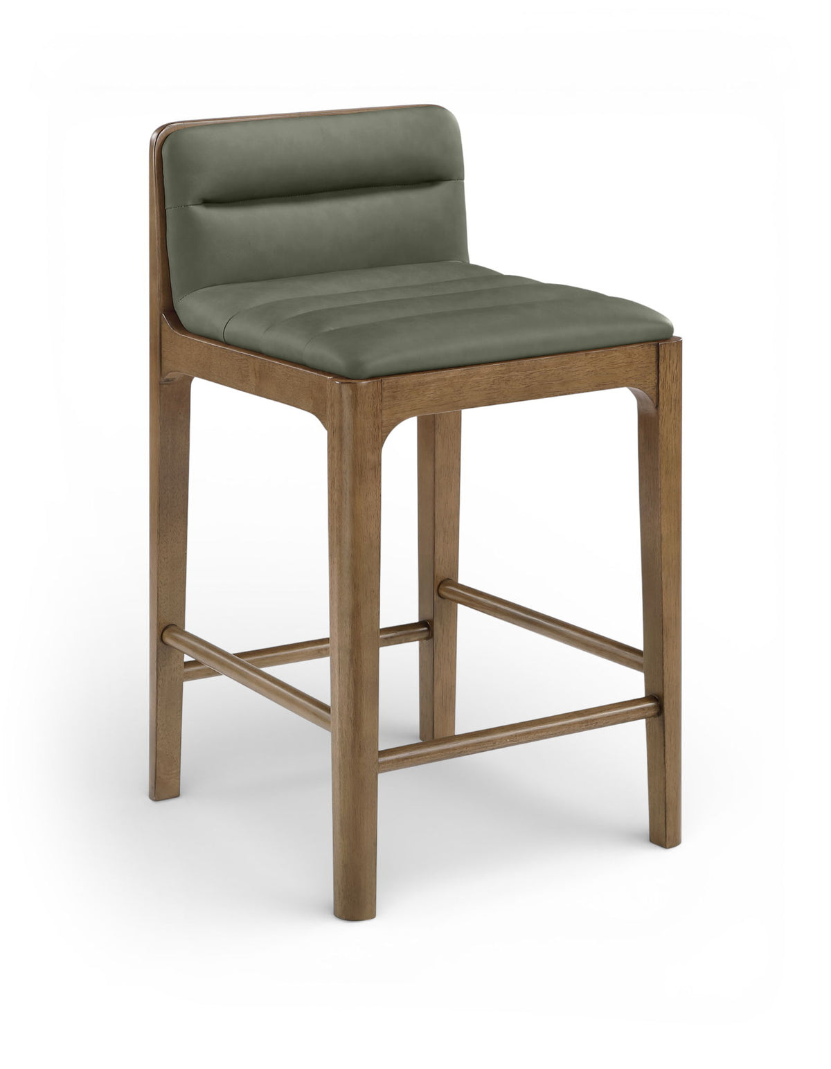 Ellis - Vegan Leather Upholstered Counter Stool (Set of 2) - Brown Base